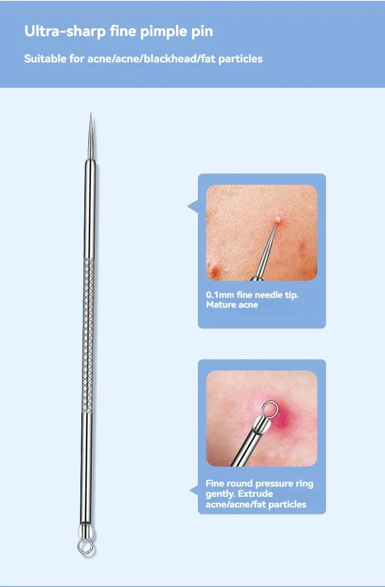 YJYIBEI 11Pcs/Set Acne Needle Blackhead Clip Remover