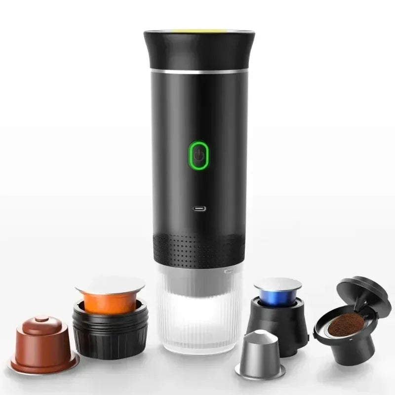 Portable Wireless Electric Espresso Coffee Maker | 3-in-1 Capsule Powder Coffee Maker