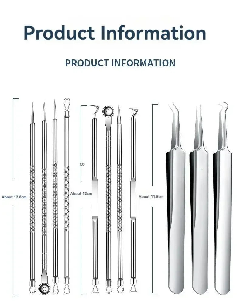 YJYIBEI 11Pcs/Set Acne Needle Blackhead Clip Remover